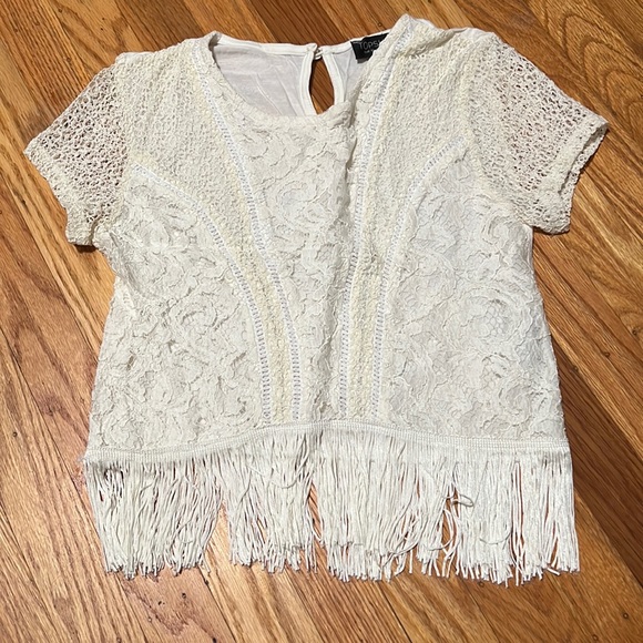 Topshop Fringe Crop Top - Picture 1 of 4